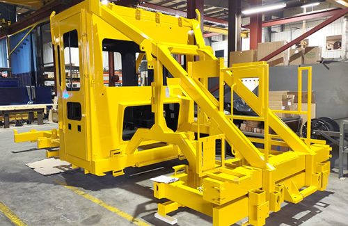 Welded and Painted subassembly for rail maintenance vehicle